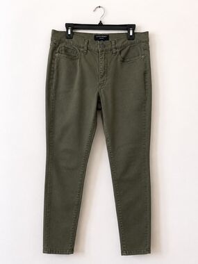 Banana Republic Curvy Skinny Jeans Women's Size 10 Olive Green Washwell Stretch